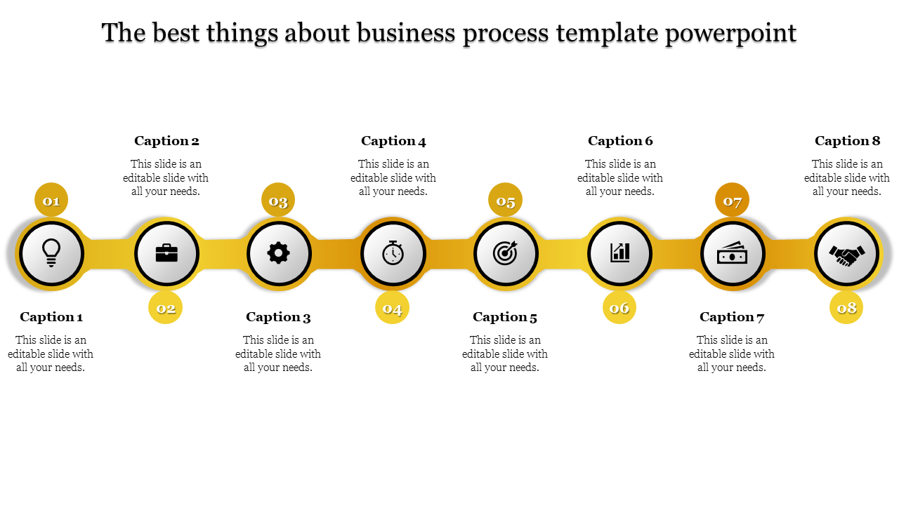 Editable Business Process PowerPoint Template and Google Slides